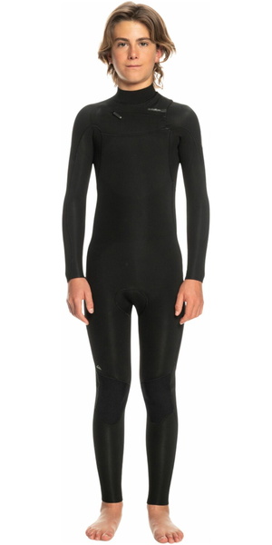 2026 Quiksilver Boys Everyday Sessions 4/3mm Chest Zip Wetsuit EQBW103106 - Black